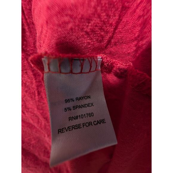 Dear Santa Bring Wine Red Gold Sequin Longsleeve Top Shirt Plus Size 3X Holiday - Picture 7 of 9